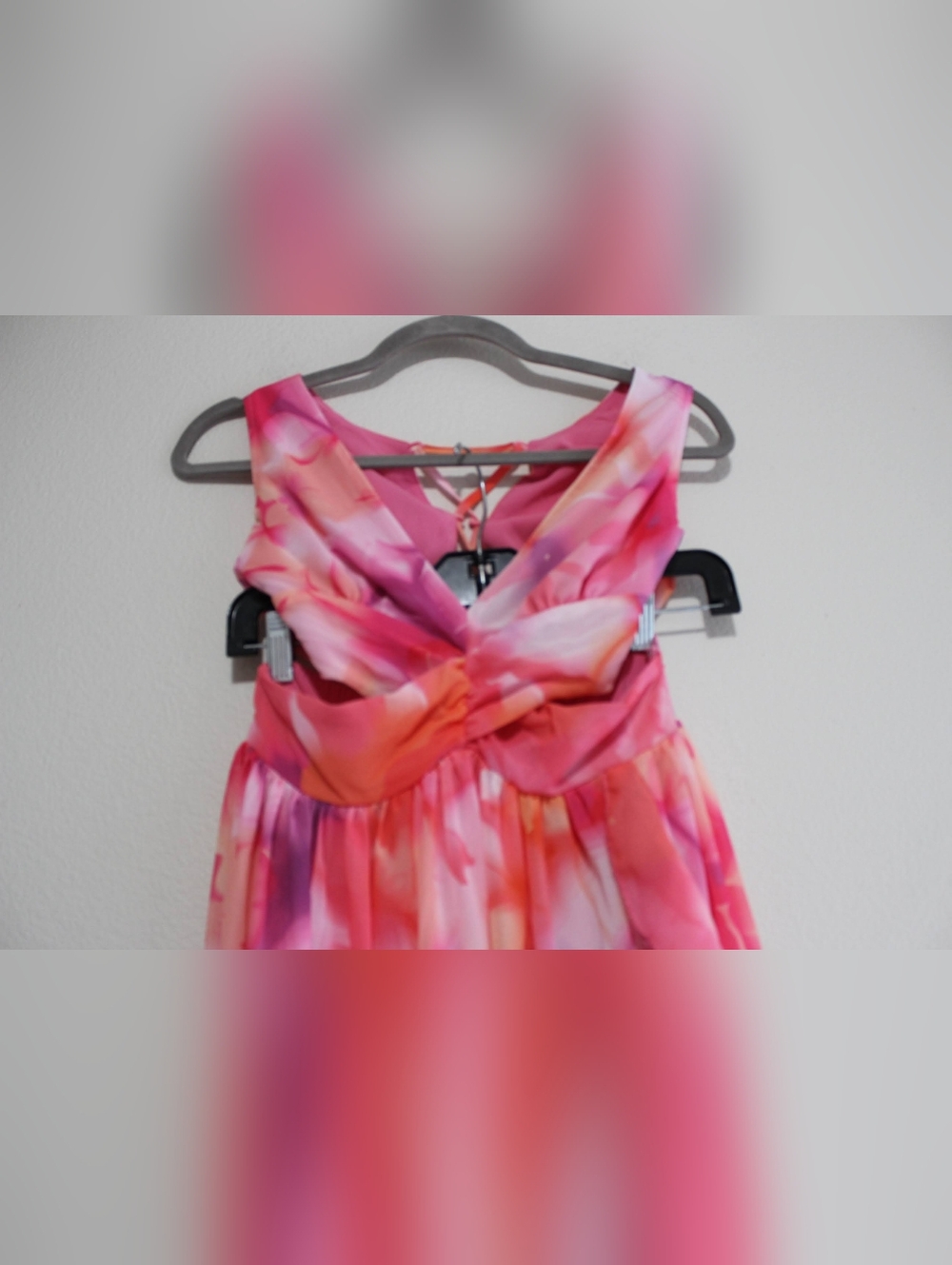 NWT Lulu's Elisanna Pink Multi Floral Lace-Up Midi Dress Size Small - Picture 6 of 16